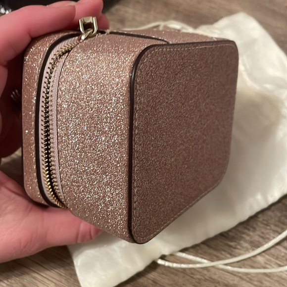 Buyer bundle Kate Spade Tinsel Glitter Jewelry Holder travel case NWT - Picture 3 of 3